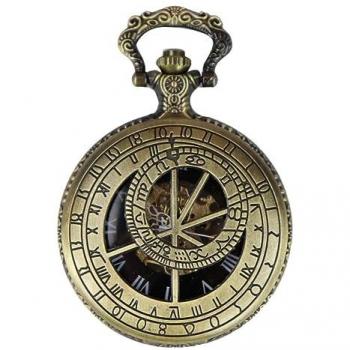TruClothing Automatische Peaky‑Blinders Taschenuhr – Gold, Mechanisch, Hunter, Einheitsgröße
