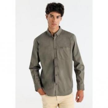 Manga Larga Lois Jeans Camisa Verde 2024