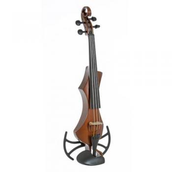 GEWA Novita 3.0 Electric Violin With Adapter Pack Gold Brown
