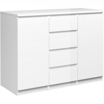 Dmora Buffet Soggiorno Bianca Lucida 121x50h91