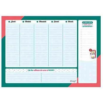Planner settimanale Mr. Wonderful con layout orizzontale