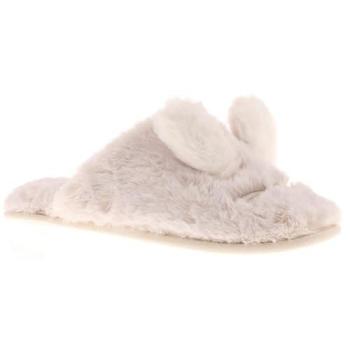 Faux Fur Bunny Mule Slippers in Cream – Women’s Cozy Mule (S)