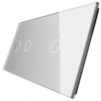 Sistema de Controle LivoL: Frente 2 Vidros Cinzentos, 3 Botões – LEDBOX