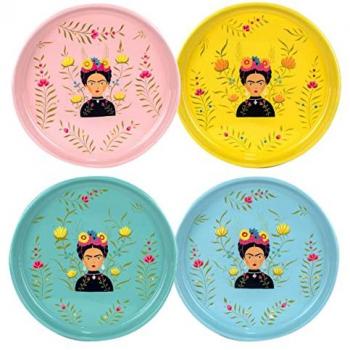 Vassoio da Cucina Multicolore con 4 Mug 33x33x3cm