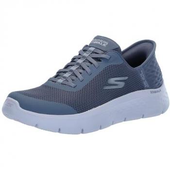 Baskets Skechers Femme Bleu – Hands Free Slip‑Ins™ – Élastique – Plat – Textile