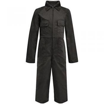 Mono Infantil vidaXL con Bolsillos y Cremalleras para Niños Tallas 122/128 Color Gris