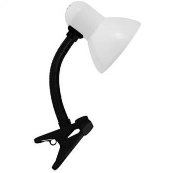 Tischlampe Flexarm zum Klemmen 30,5 cm Metall Schwarz Weiß E27 Kinderzimmer