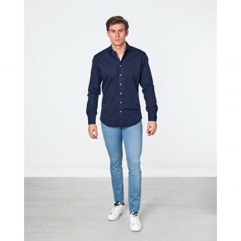 Pantalón Hombre 5 Bolsillos Corte Slim Azul