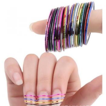 30Pcs Nail Art Striping Tape Decoratie Stickers