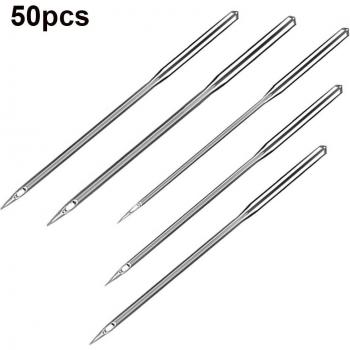 Sewing Machine Needles Universal Regular Point 50 Pcs for Singer Brother Sizes 65/9 75/11 80/12 90/14 100/16