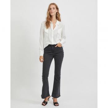 Pantalón vaquero flared Vila Ekko negro talla 2XL