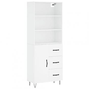 69.5x34x180 cm Highboard, White, Engineered Wood, vidaXL