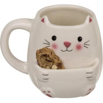 Bicchiere OTB Dolomite con Portabiscotti a Forma di Gatto