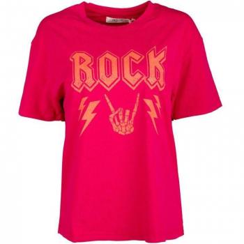 T-shirt Rock rossa femminile DEELUXE 74 XXL colore arancione pastello