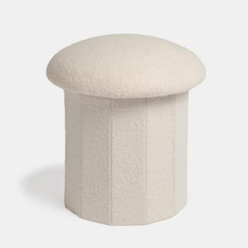 Portable Toadstool Storage Seat – White