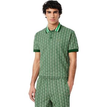 Camicia Lacoste Verde a Manica Breve Bord-Cotes 3XL