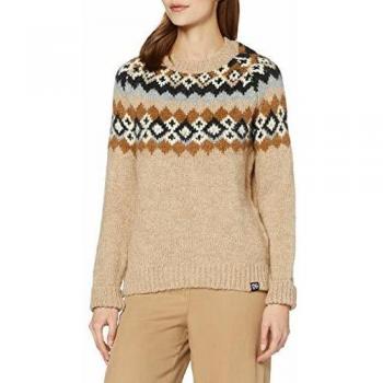 Pull en tricot jacquard Superdry Savannah Yoke, Beige (Camel 94M), XXS
