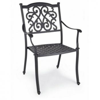 Sedia Outdoor Ferro C‑BR Ivrea Antracite – Stackable, 65 cm × 60 cm × 92 cm