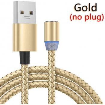 1m Black Red Magnetic Charging Cable for Android and iPhone