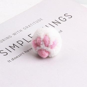 Gray Wool Felt Cat Paw Claw for DIY Craft 3.4cm