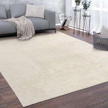 Paco Home Waschbarer Kurzflor-Teppich Beige 80x150 cm