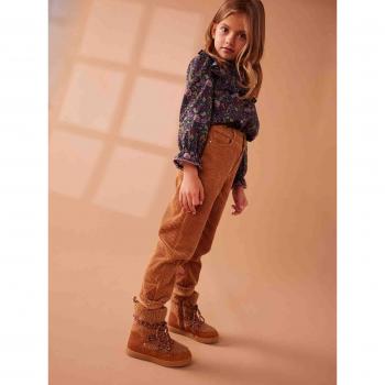 VERTBAUDET Pantalon Camélia en Velours – Fille Morphologie Mom
