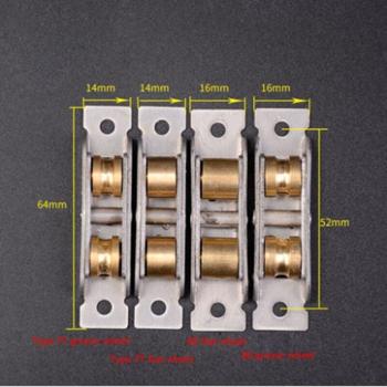 Poleas de acero inoxidable para puertas correderas (4 unidades)