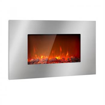 Fausse cheminée décorative Klarstein 2000 W, thermostat réglable, minuterie, télécommande incluse