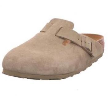 Zuecos Birkenstock Boston Suede Beige Estrecho EU45 UK10+