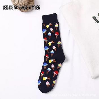 Casual black cotton socks for women with Hamburg Pizza cheese design