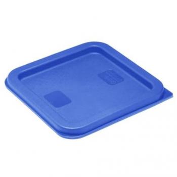 Compact Blue Square Food Container Cap