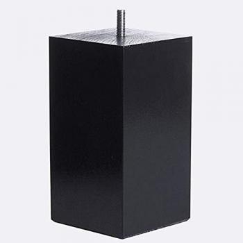 Bettfüße Quadrat Schwarz 15 cm
