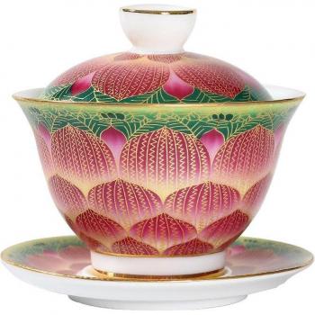 Bol à thé Gaiwan 150ml avec soucoupe en porcelaine