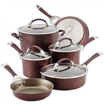 Hard Anodized Symmetry Cookware Set 87529 – Merlot Edition