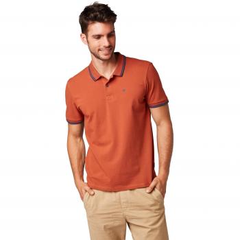 Tom Tailor Polo M (Spicy Red) – Herren‑Stoff mit Sticklogo