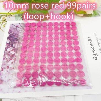 Bandes adhésives rondes, crochet et boucle, 10mm, 99 paires, forte, magique, double verrouillage
