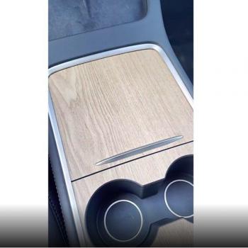 Accesorio de Panel de Control de ABS Fibra de Carbono para Tesla Model 3 y Y