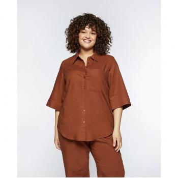 Camisa de Lino y Viscosa para Mujer Fiorella Rubino