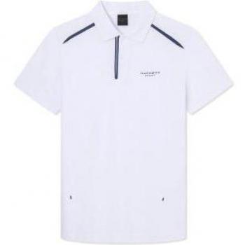 Men's Hackett HS Tape Polo, White, Short Sleeve, Size M
