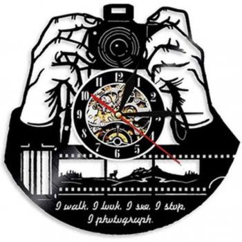 Photographer's Vinyl Wall Clock