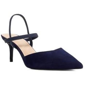 Dune London Stilvolle Blaue Court Schuhe mit breiter Passform