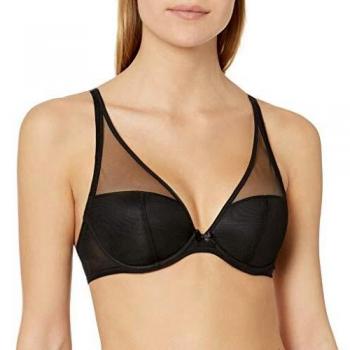 NUDESSENCE AUBADE Triangel‑BH (Schwarz) 75B, mit Bügeln und verstellbaren Trägern