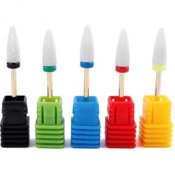 DAM Fresas Cerámicas 5‑en‑1 para Pulidores – Color Blanco, Tamaño 1×1×7 cm