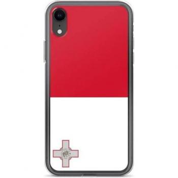IPhone XR Malta Flag Silicone Shell – Light & Thin – Red & White