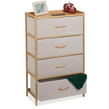 Commode Élégante 4 Tiroirs Beige