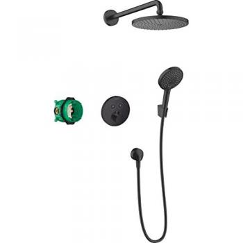 Set Termostático Hansgrohe Raindance Negro Mate para Empotrado