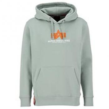 Felpa con Cappuccio Alpha Industries Basic Rubber Dusty Green L