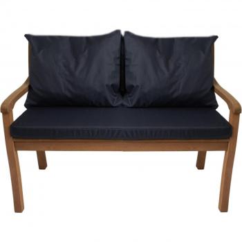 Coussin balancelle jardin 2x50x56 cm, couleur bleu profond, usage extérieur
