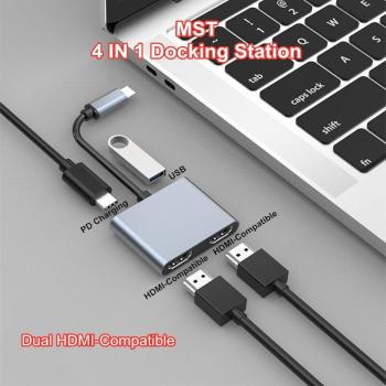 4K USB-C Hub with HDMI, VGA, Ethernet, SD/TF for MacBook