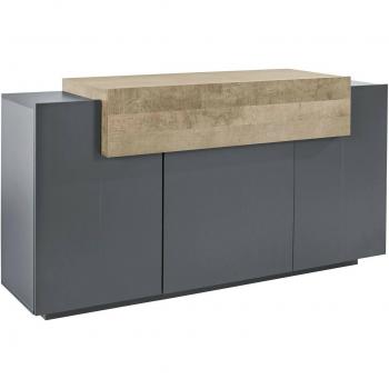 Credenza Dmora 160x46 cm Antracite Acero
